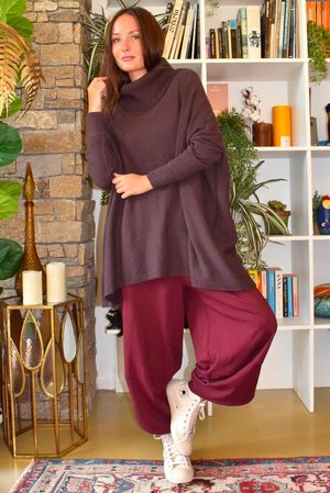 Beyond Terry Oversized Cowl Knit Fig Marl